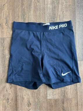 Nike Pro Navy Blue Performance Compression Shorts women’s size large
